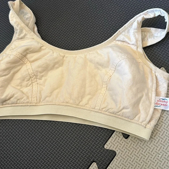Young Underwear Yellow Girls Training Bra - Size XXL 11 inches PTP - Picture 3 of 4